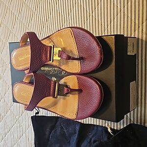 Purple Brooks Brothers leather sandals 8.5